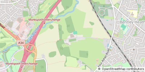 Map of Solihull, West Midlands