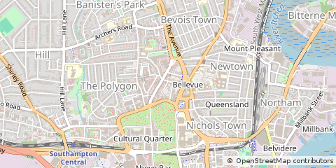 Map of Southampton, Hampshire