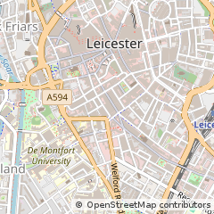 Map of Leicester, Leicestershire