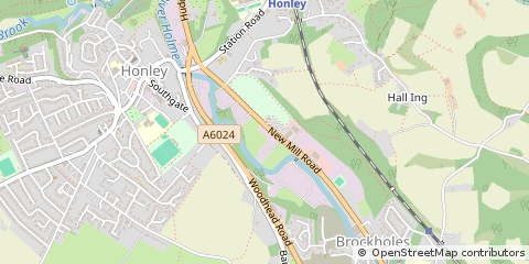 Map of Huddersfield, West Yorkshire