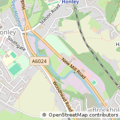 Map of Huddersfield, West Yorkshire