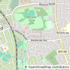 Map of Sutton Coldfield, West Midlands