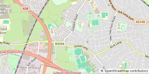 Map of Cheadle, Cheshire