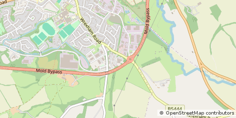 Map of Mold, Clwyd