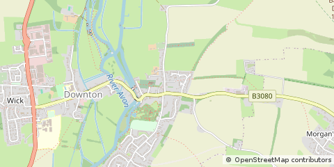 Map of Downton, Wiltshire