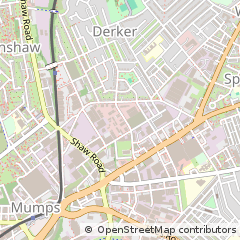 Map of Oldham, Lancashire