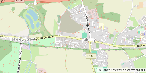 Map of Bishop's Stortford, Essex