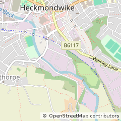 Map of Heckmondwike, West Yorkshire