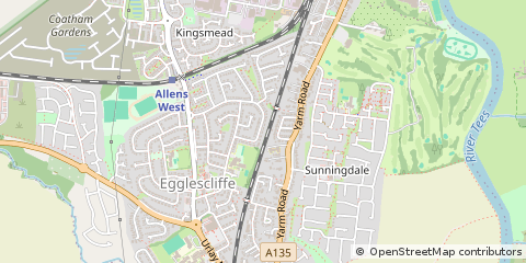 Map of Stockton-on-Tees