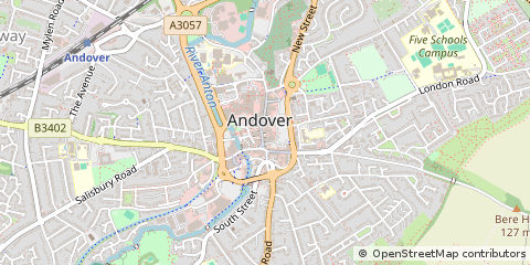 Map of Andover, Hampshire