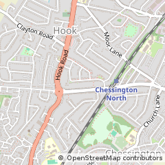 Map of Epsom, Surrey