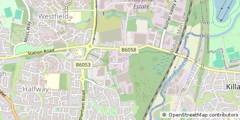 Map of Sheffield, South Yorkshire