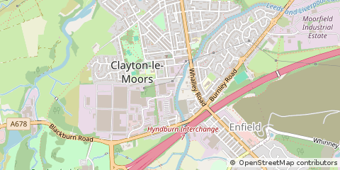 Map of Accrington, Lancashire