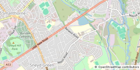 Map of Stoke-on-Trent, Staffordshire