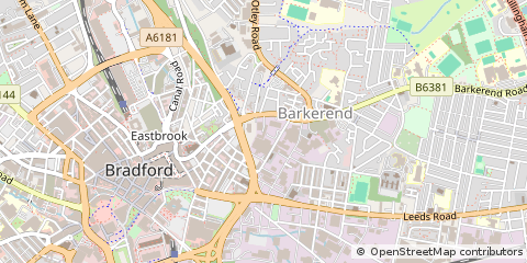 Map of Bradford, West Yorkshire