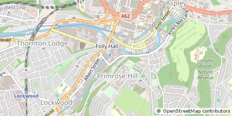 Map of Queens Mill Road Huddersfield, West Yorkshire