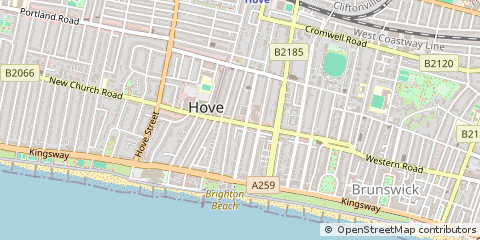 Map of Hove, East Sussex
