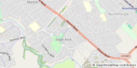 Map of Middlesbrough, East Sussex