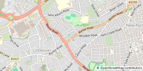 Map of Derbyshire
