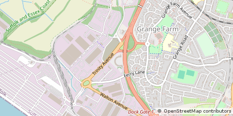 Map of Felixstowe