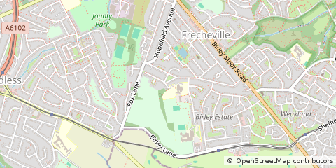 Map of Sheffield