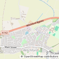 Map of Common Road, Witchford, Cambridgeshire