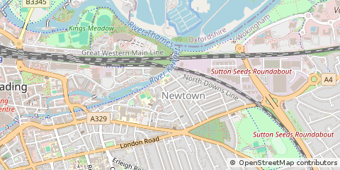 Map of Reading, Berkshire