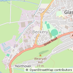 Map of Glastonbury, Somerset