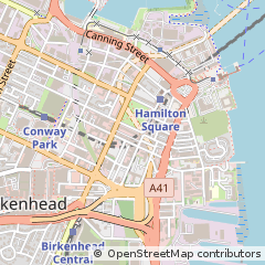Map of Birkenhead, Merseyside
