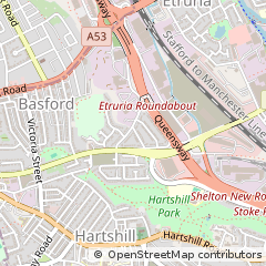 Map of Stoke-on-Trent, Staffordshire
