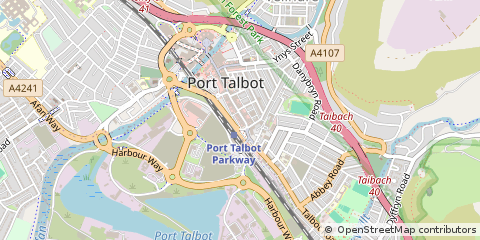 Map of Port Talbot, West Glamorgan