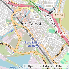 Map of Port Talbot, West Glamorgan