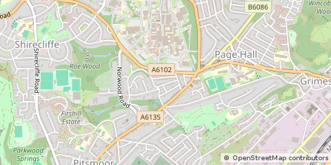 Map of Sheffield