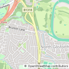 Map of Gosforth, Tyne & Wear