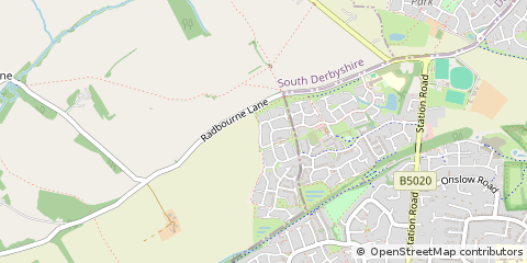 Map of Mickleover, Derbyshire