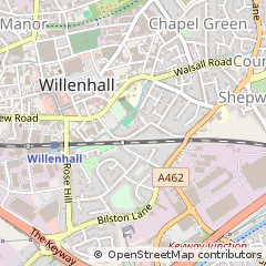 Map of Willenhall, West Midlands