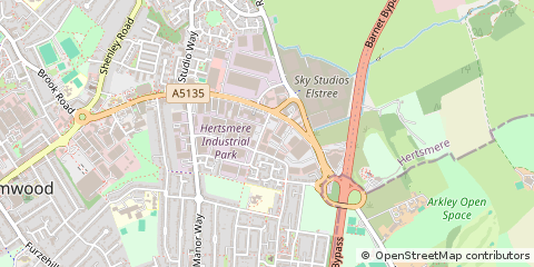 Map of Borehamwood