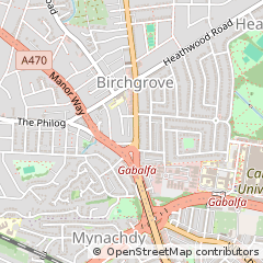Map of Cardiff, South Glamorgan