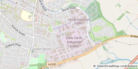Map of Bedford, Bedfordshire