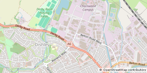 Map of Loughborough, Leicestershire