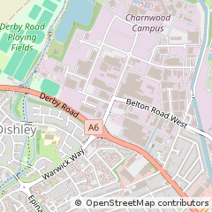 Map of Loughborough, Leicestershire