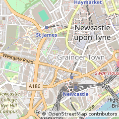 Map of Newcastle, Tyne & Wear