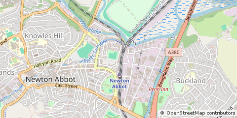 Map of Newton Abbot, Devon