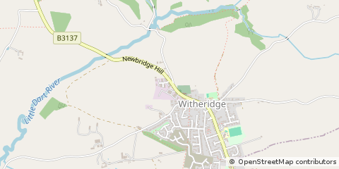 Map of Witheridge, Devon