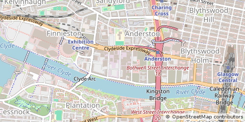 Map of Glasgow, Angus