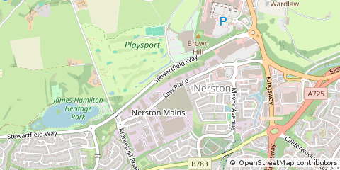 Map of East Kilbride, Glasgow