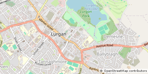 Map of Craigavon, County Armagh