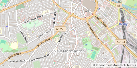 Map of Derby