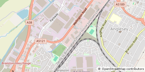 Map of Burton on Trent, Staffordshire