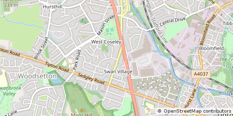 Map of Dudley